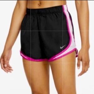 NIKE Dri-Fit Running Tempo Shorts. Black, pink white colors, drawstring, Small